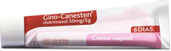 Tubo do creme interno para candidíase Gino-Canesten