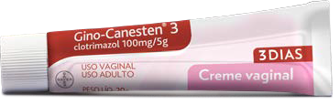 Tubo do creme interno para candidíase Gino-Canesten